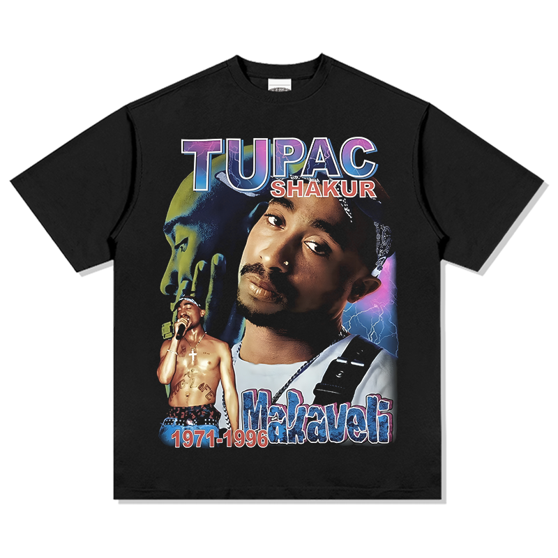 Makaveli By Tupac Shakur Tee tribute tee in heavyweight cotton
