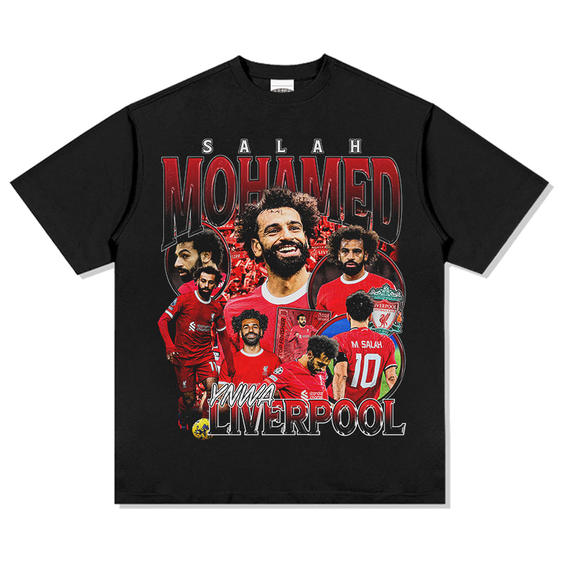 Liverpool Mohamed Salah Ynwa Tee tribute tee in heavyweight cotton