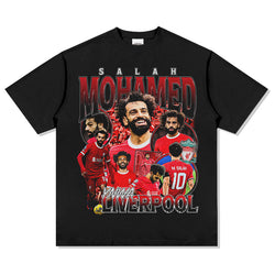 Liverpool Mohamed Salah Ynwa Tee in heavyweight 240gsm cotton
