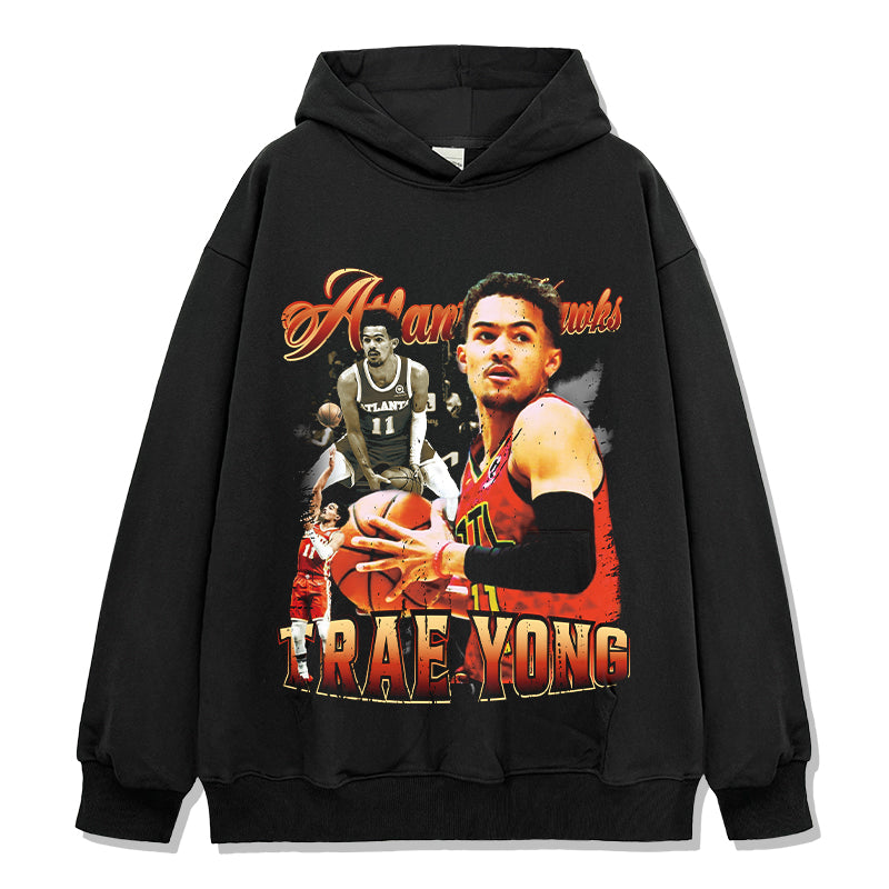Trae Young Atlanta Hawks guard fan-made graphic hoodie designed in Toronto by 6ix Merchandise