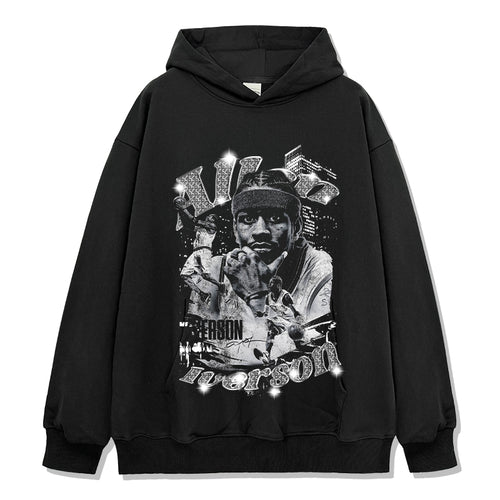 Allen Iverson Hoodie NBA tribute hoodie in heavyweight cotton