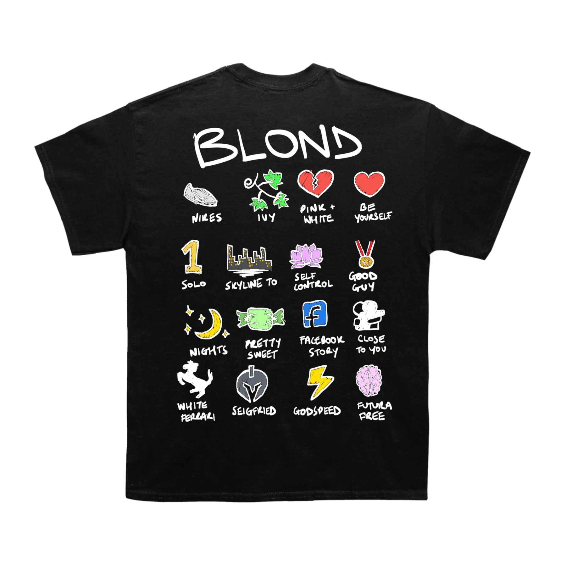 Frank Ocean "Blond" Notebook Back Design TEE