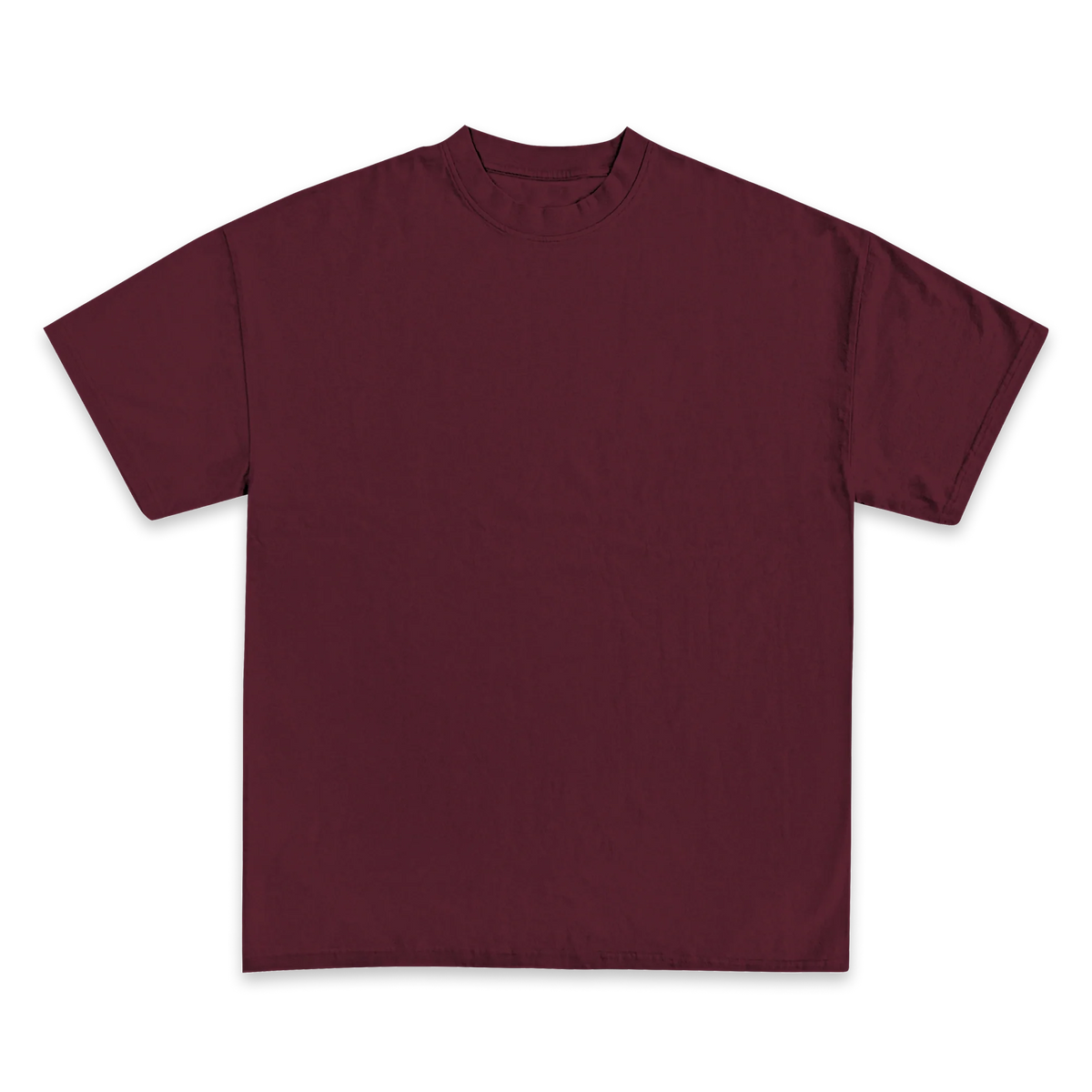 Custom Print Tee — Burgundy front