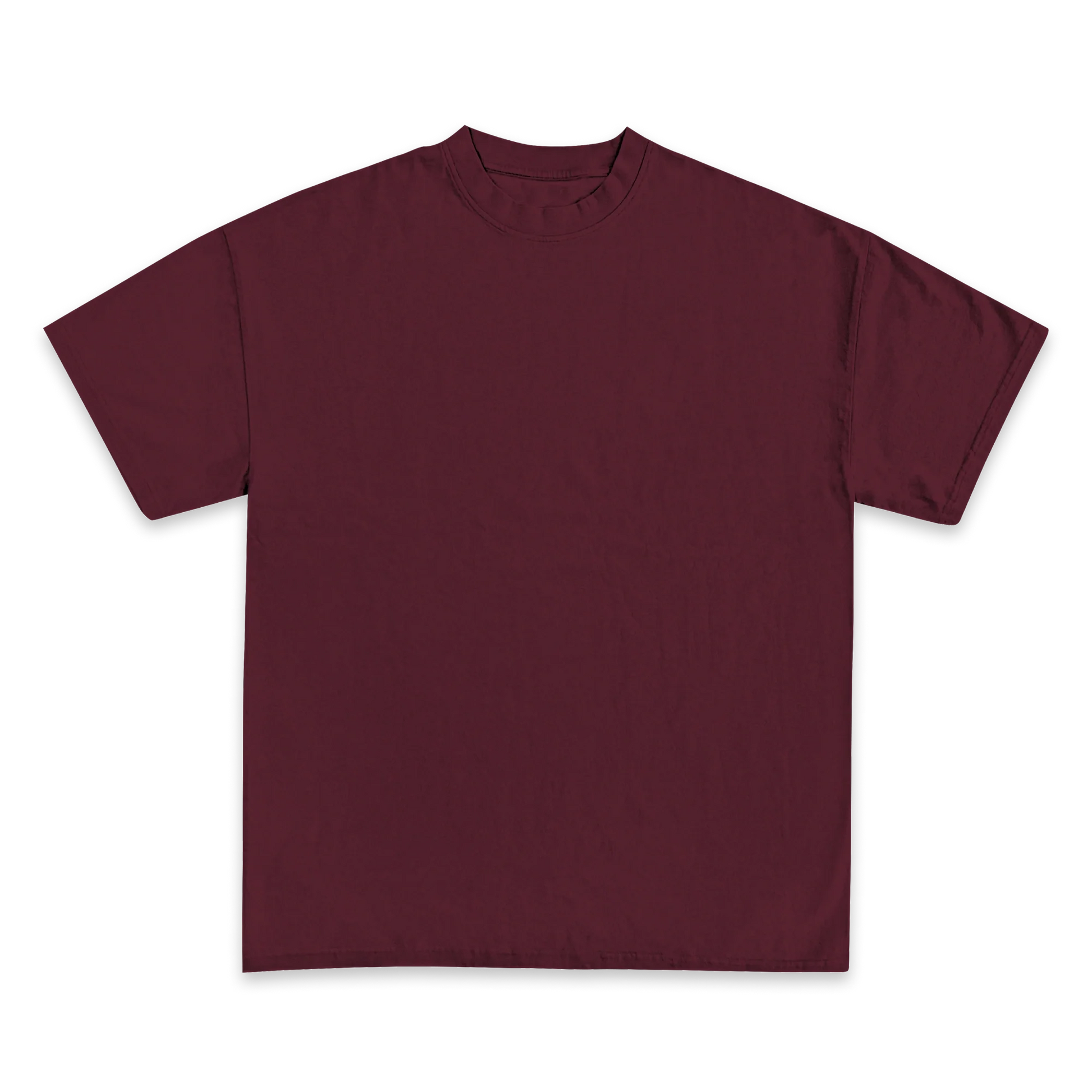 Custom Print Tee — Burgundy front