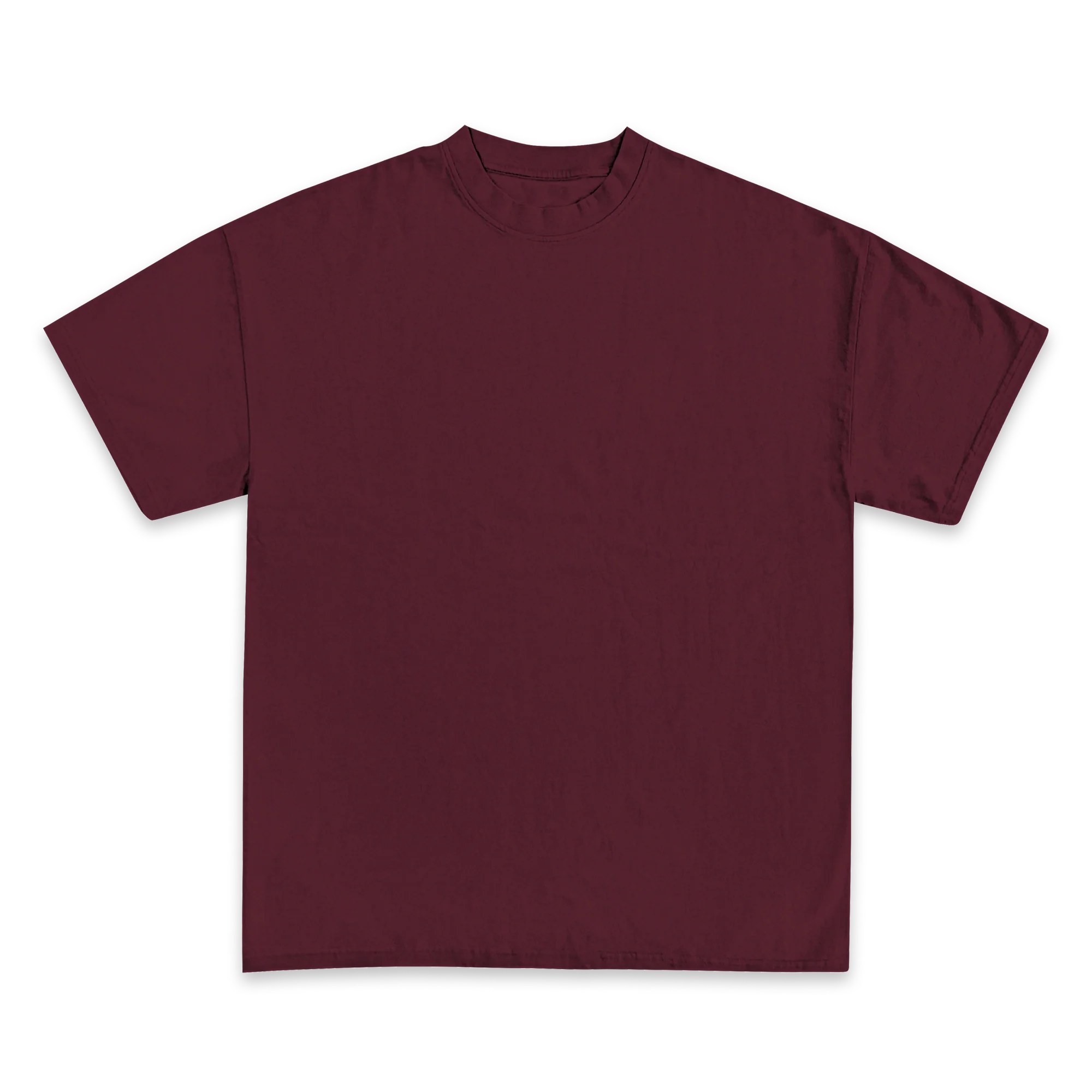 Custom Print Tee — Burgundy front
