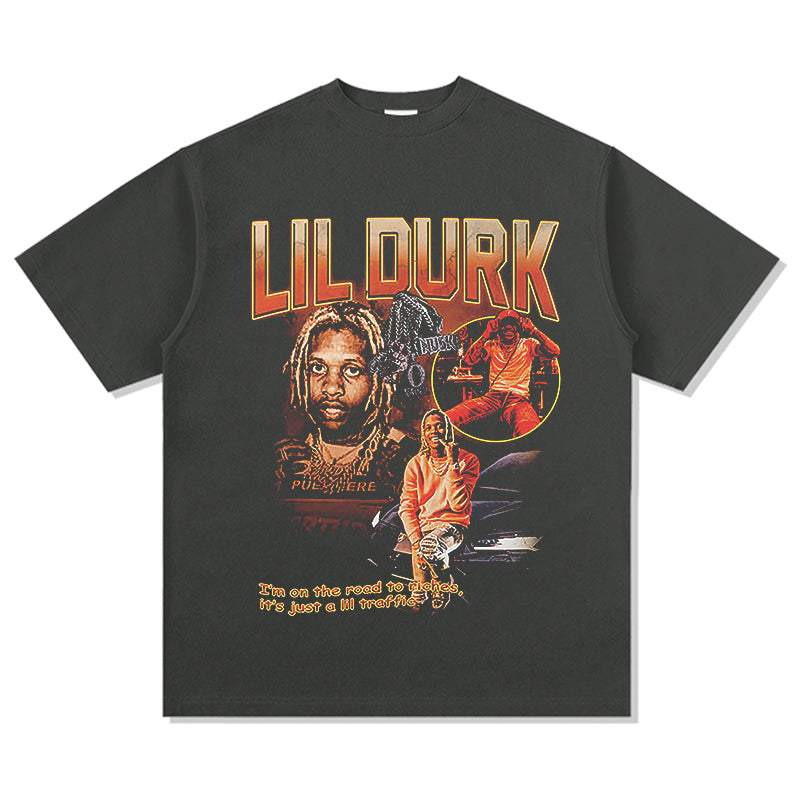 I Am on the Road to Riches,its Just a Lil Traffic by Lil Durk TEE - view 2