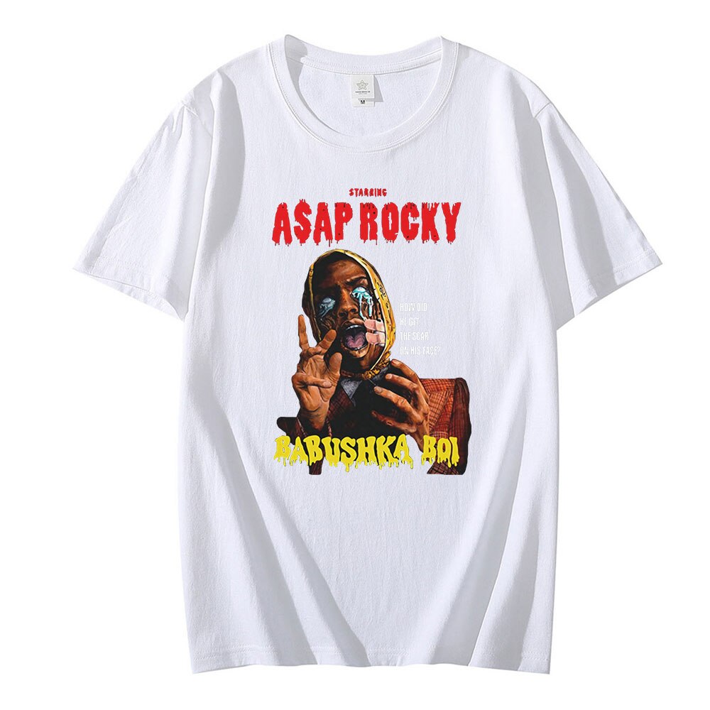 Asap Rocky Graphic Printed T shirt Oversized Unisex - 6ixmerchandise