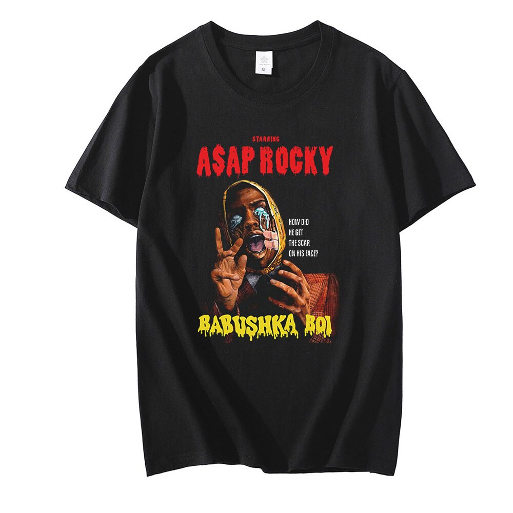 Asap Rocky Graphic Printed T shirt Oversized Unisex - 6ixmerchandise