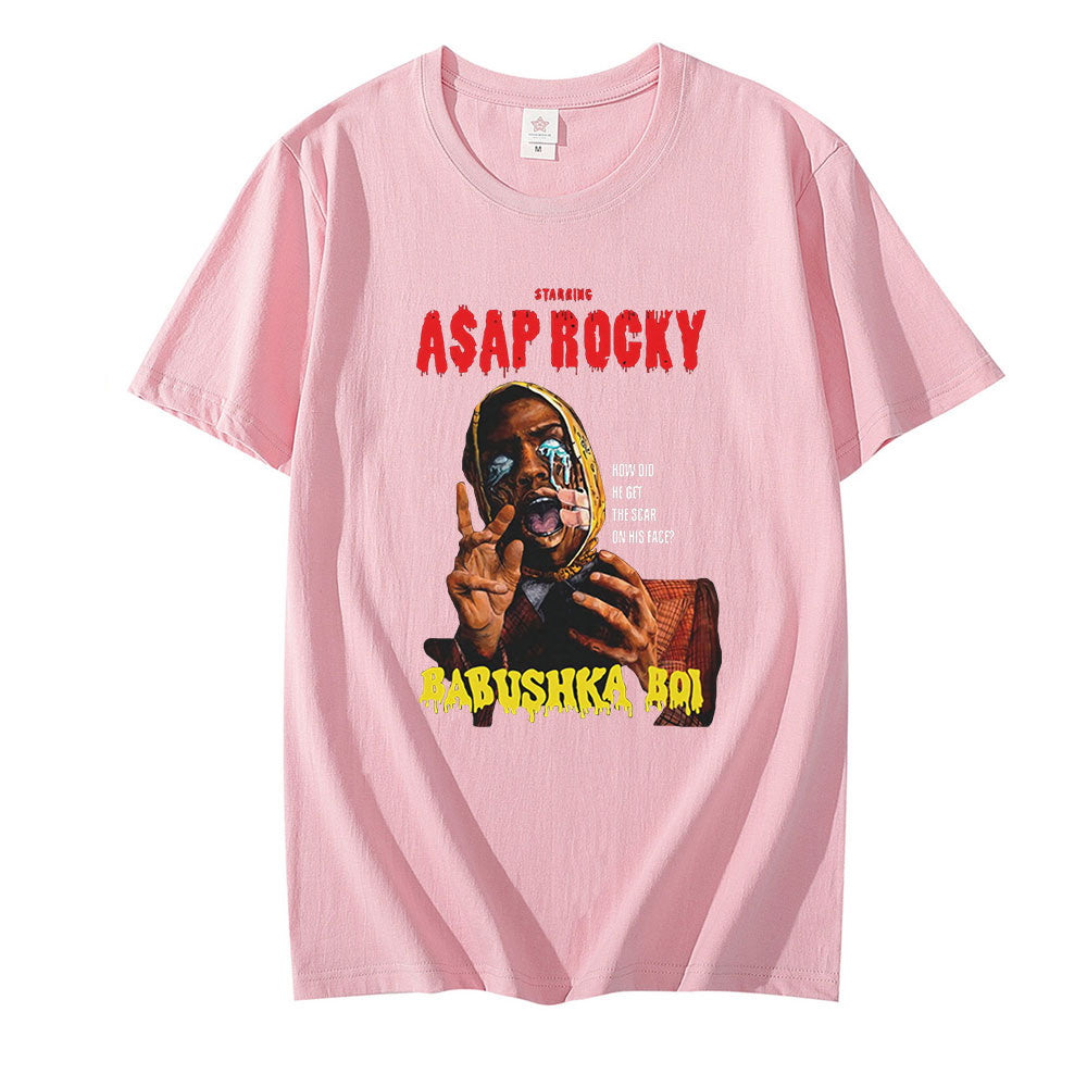 Asap Rocky Graphic Printed T shirt Oversized Unisex - 6ixmerchandise