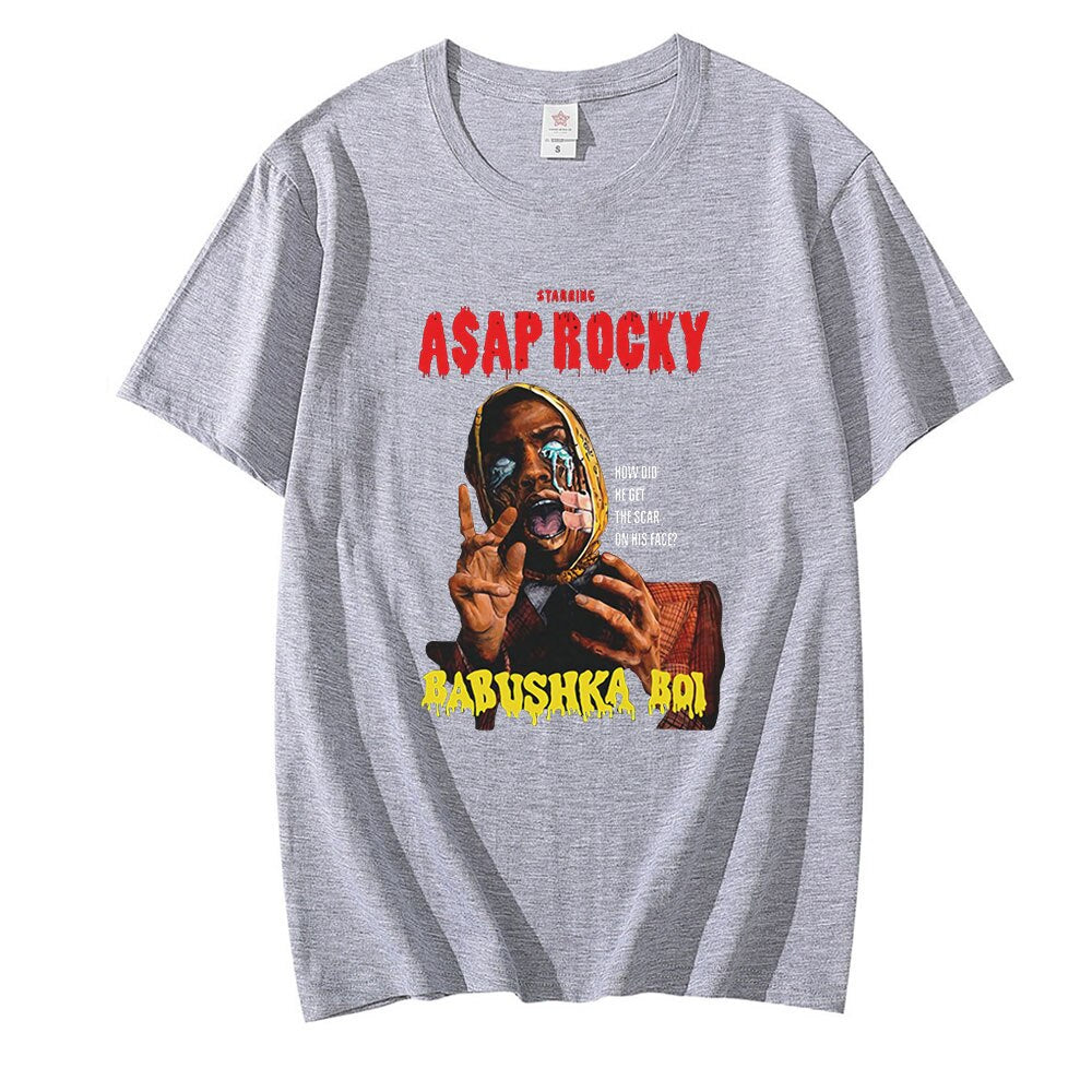 Asap Rocky Graphic Printed T shirt Oversized Unisex - 6ixmerchandise