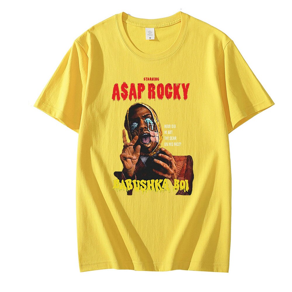 Asap Rocky Graphic Printed T shirt Oversized Unisex - 6ixmerchandise
