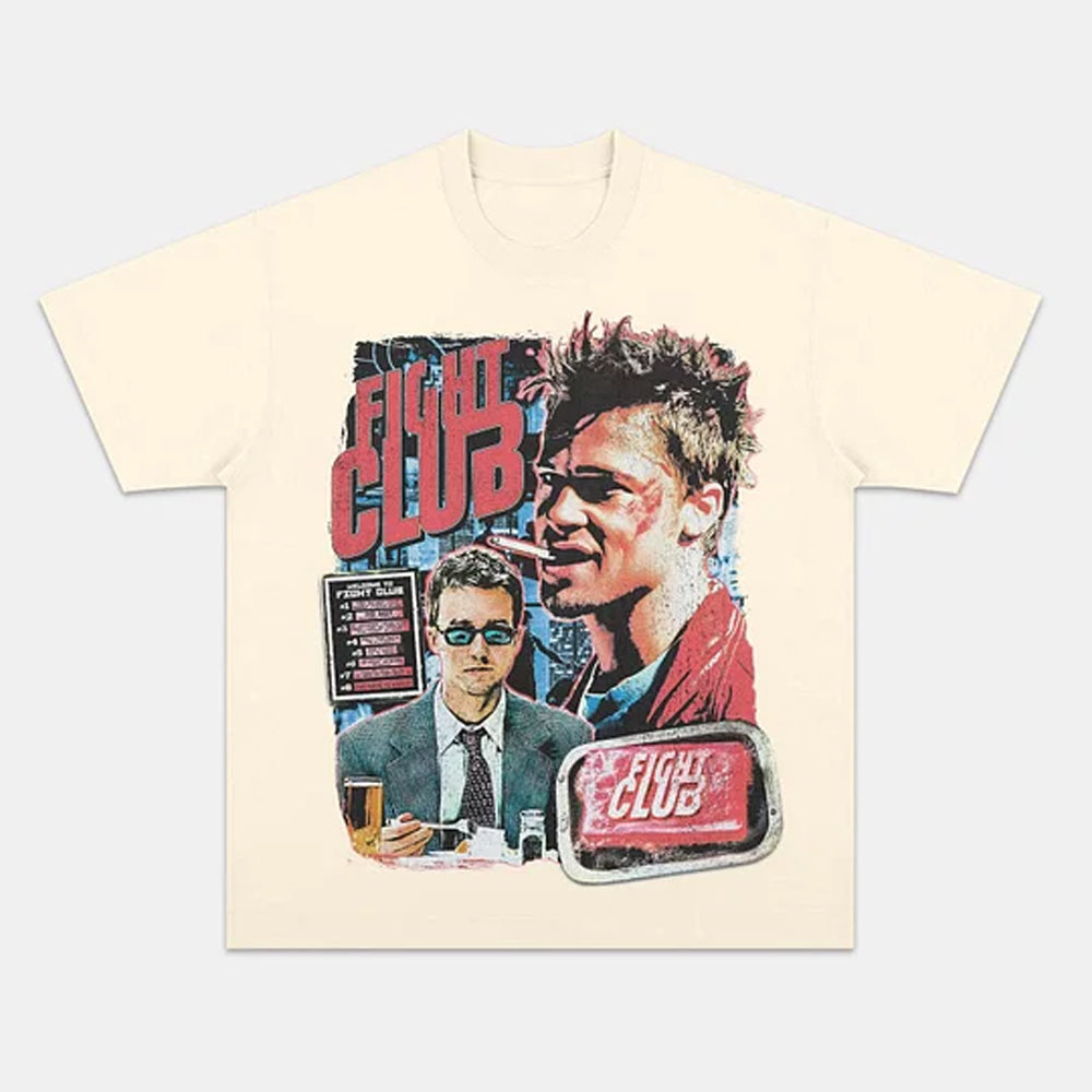 Fight Club 1999 Vintage Graphic Tee Iconic Movie Style - view 3