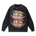 Exclusive Fashion Gold & Jade Grills Lip Print Tee - view 6