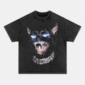 Glowing Eye Retro Cat Graphic Tee Fierce Street Style - view 2