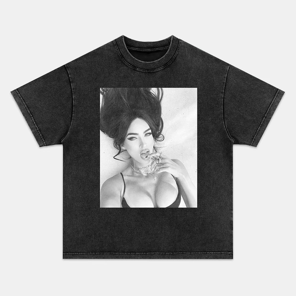 Megan Fox New Graphic Tee Black Design - view 2