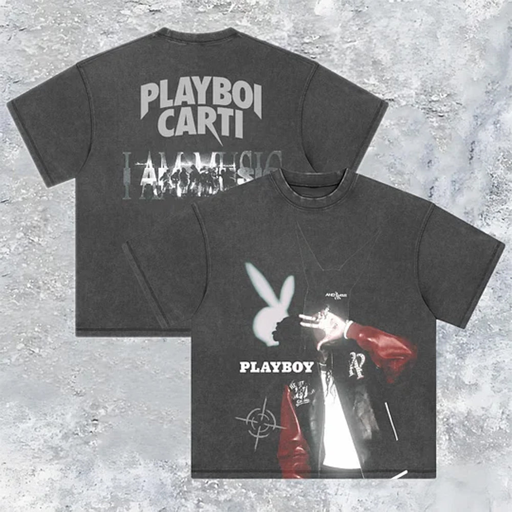 Front & Back Playboi Carti Retro Graphic Tee - view 2