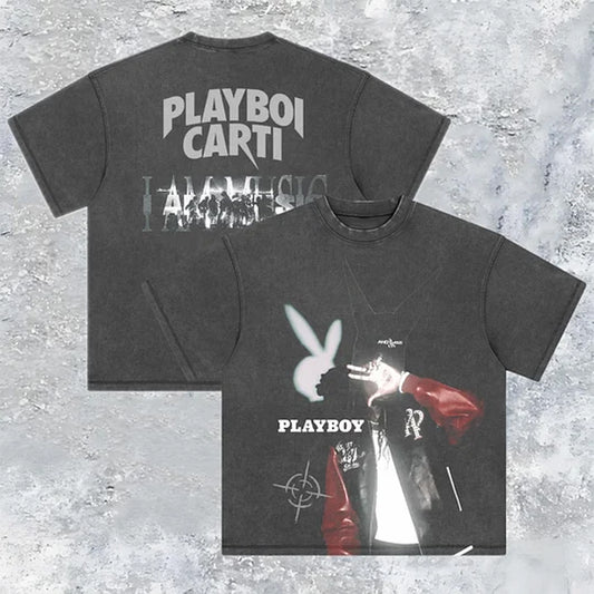 Front & Back Playboi Carti Retro Graphic Tee - view 2
