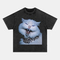 Spiky Style Fierce Cat Graphic Tee - view 2
