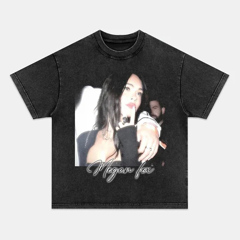 Megan Fox Chic Graphic Tee – Sleek Style - view 2