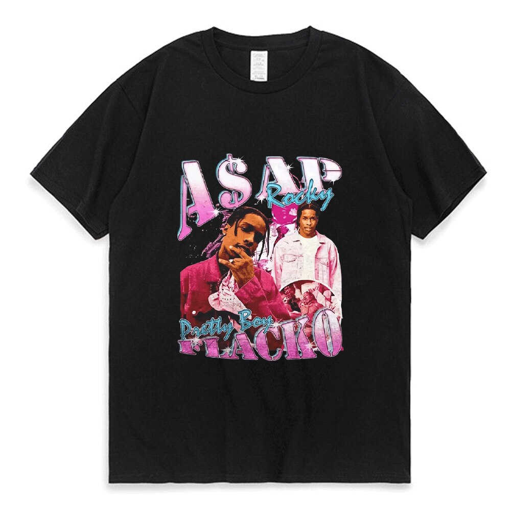 Asap Rocky T Shirt Fashion Streetwear Vintage Punk Hip Hop - 6ixmerchandise