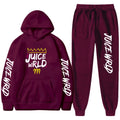 Juice WRLD Hoodies Pullover Joggers Sweatpants Casual Tracksuit Black typography - 6ixmerchandise