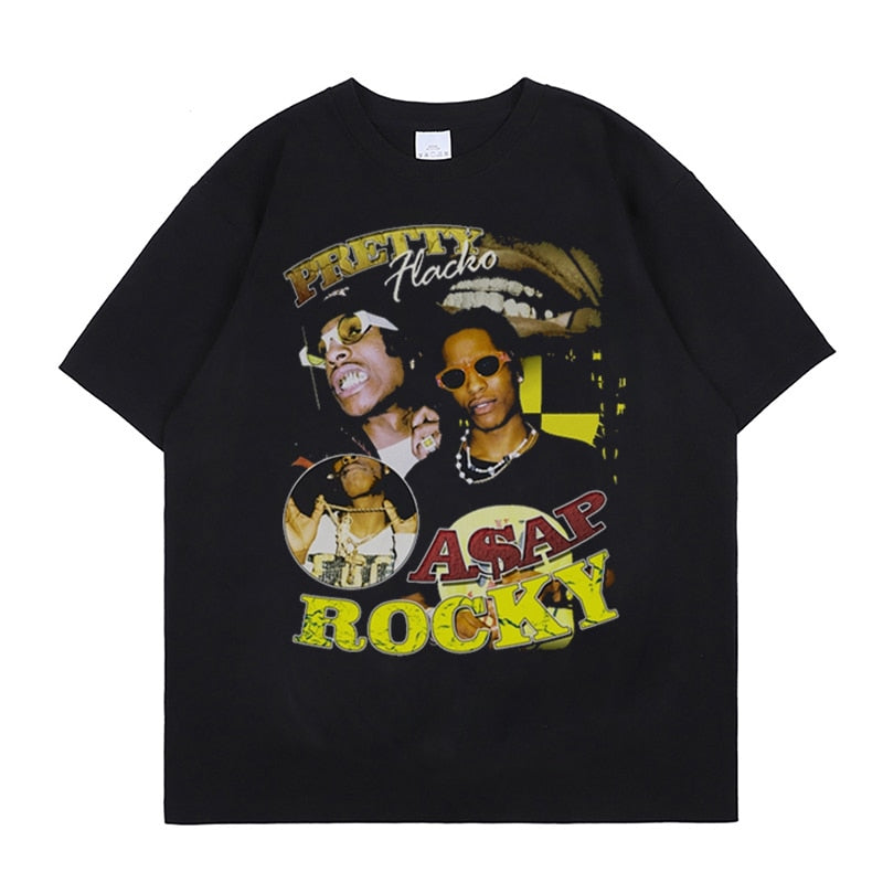 ASAP Rocky T shirt Streetwear Camisetas Hombre - 6ixmerchandise