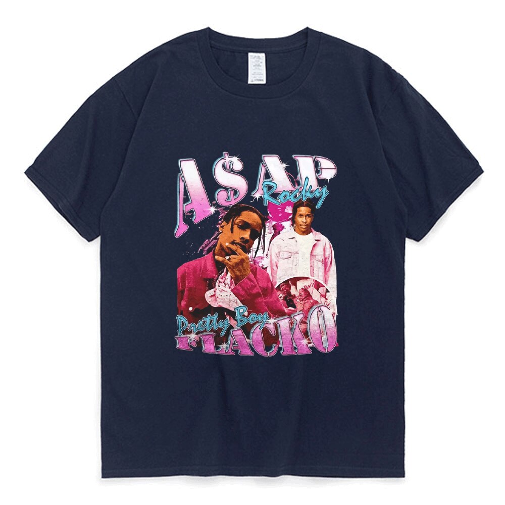 Asap Rocky T Shirt Fashion Streetwear Vintage Punk Hip Hop - 6ixmerchandise