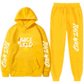 Juice WRLD Hoodies Pullover Joggers Sweatpants Casual Tracksuit Black typography - 6ixmerchandise