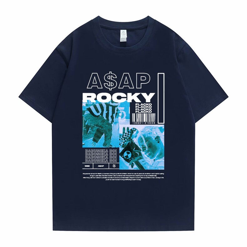 Asap Rocky T shirt Oversized Streetwear Unisex - 6ixmerchandise