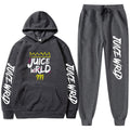 Juice WRLD Hoodies Pullover Joggers Sweatpants Casual Tracksuit Black typography - 6ixmerchandise