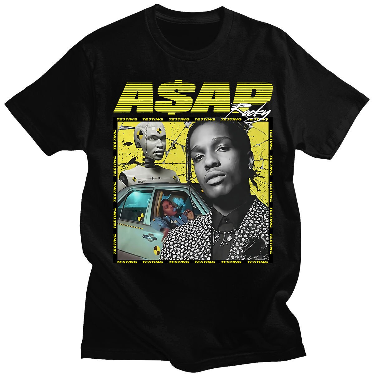 ASAP Rocky T shirt Streetwear Camisetas Hombre - 6ixmerchandise