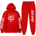 Juice WRLD Hoodies Pullover Joggers Sweatpants Casual Tracksuit Black typography - 6ixmerchandise