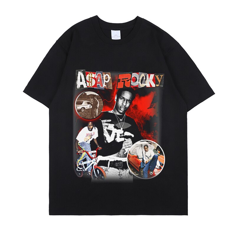 ASAP Rocky T shirt Streetwear Camisetas Hombre - 6ixmerchandise
