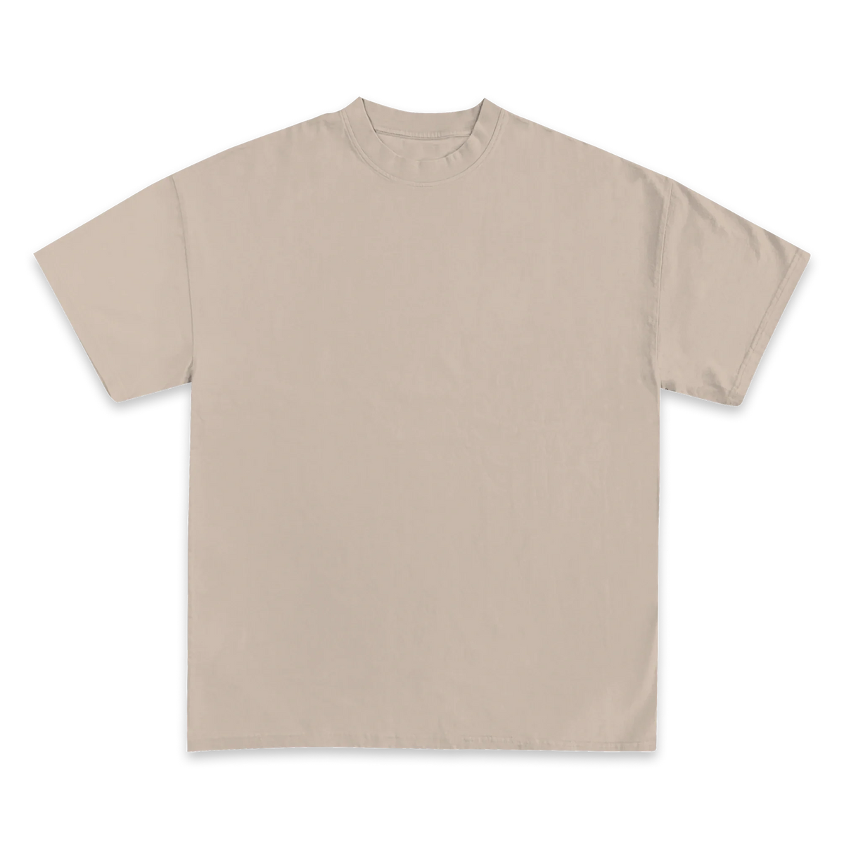 Custom Print Tee — Sand front