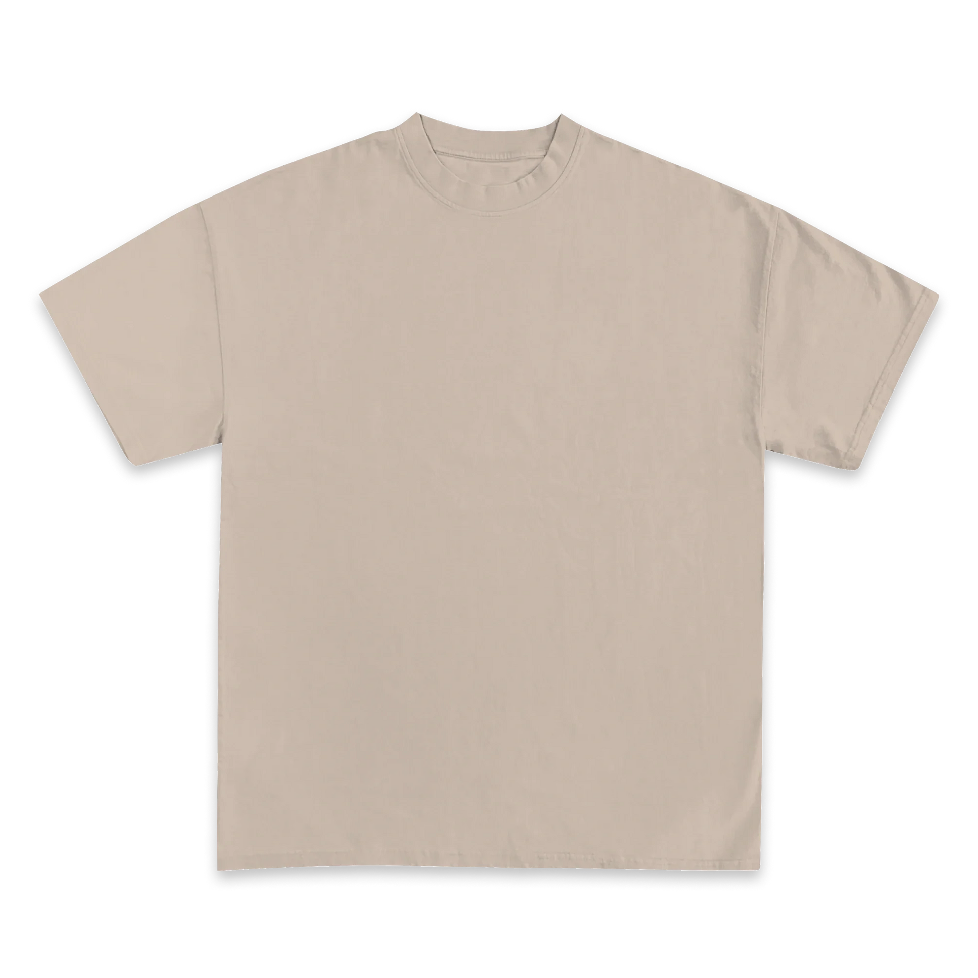 Custom Print Tee — Sand front