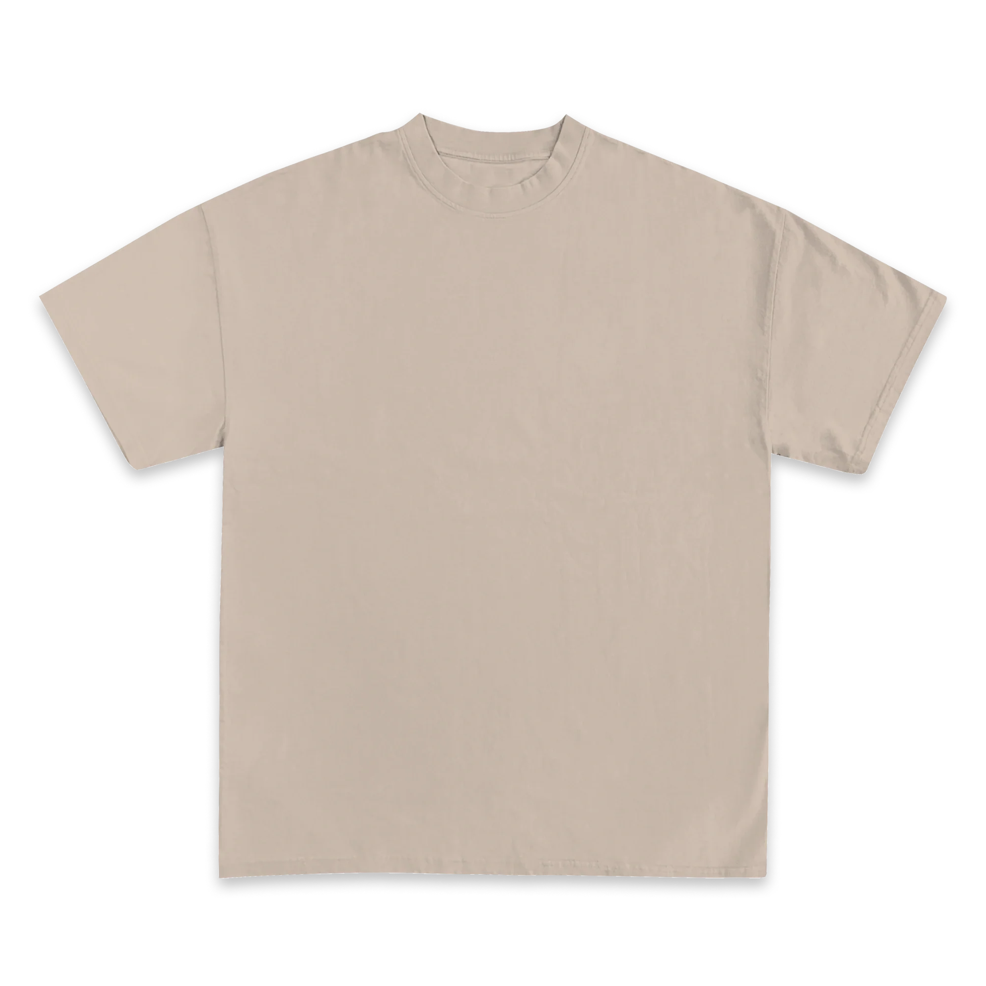 Custom Print Tee — Sand front