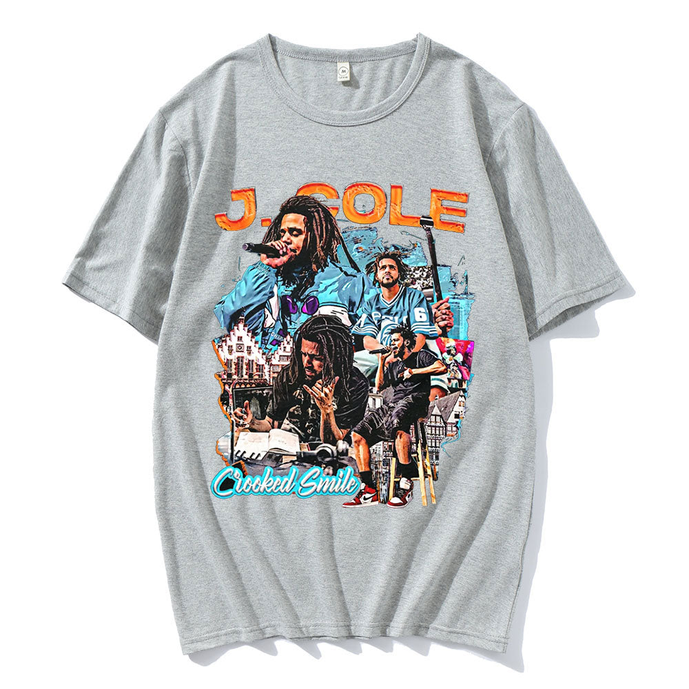 J Cole Crooked Smile Summer T Shirt - 6ixmerchandise
