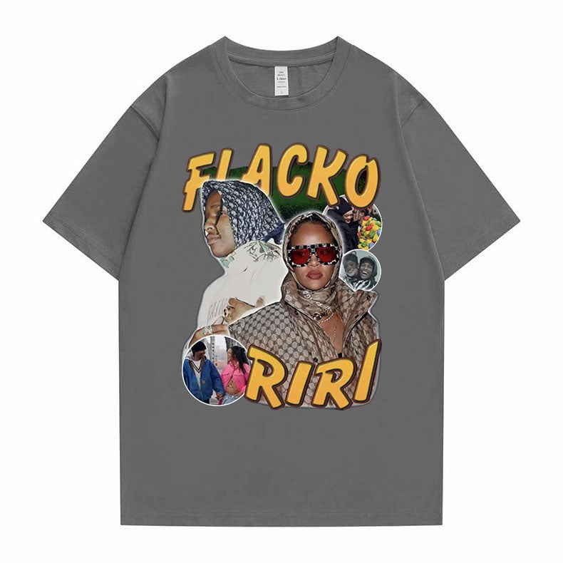 Asap Rocky Fiacko Riri Graphic Print T shirt Vintage Unisex - 6ixmerchandise
