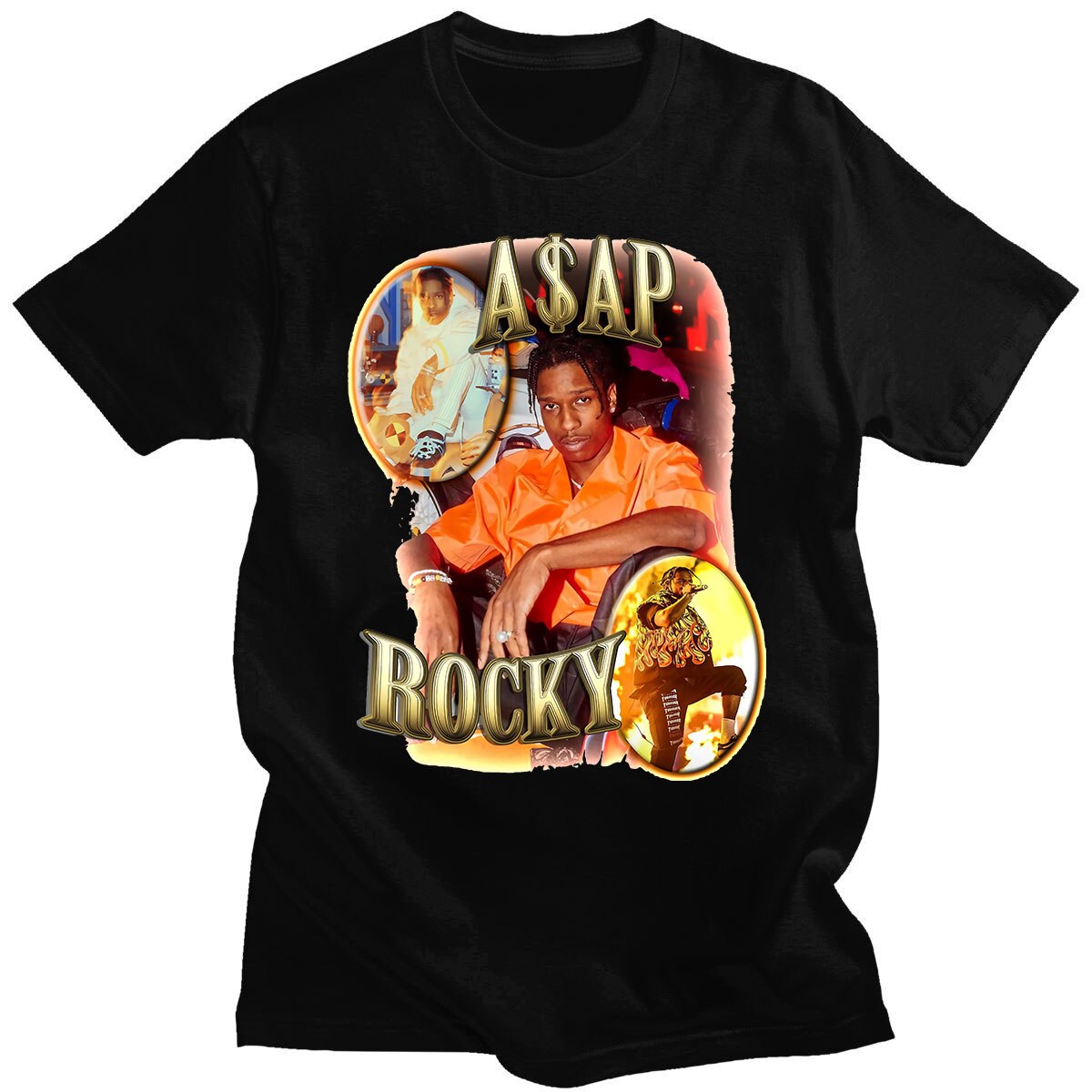 ASAP Rocky T shirt Streetwear Camisetas Hombre - 6ixmerchandise