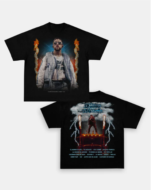 BAD BUNNY  "EL ÚLTIMO TOUR DEL MUNDO" VINTAGE BACK DESIGN TEE