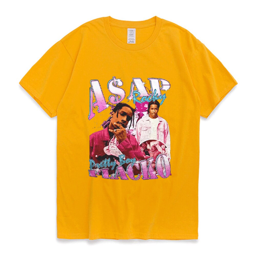 Asap Rocky T Shirt Fashion Streetwear Vintage Punk Hip Hop - 6ixmerchandise