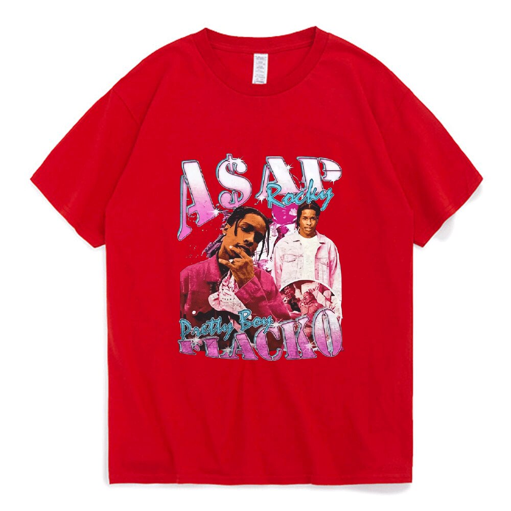 Asap Rocky T Shirt Fashion Streetwear Vintage Punk Hip Hop - 6ixmerchandise