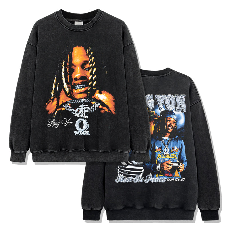 Rest In Peace By king Von Sweatshirt - view 2