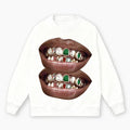 Exclusive Fashion Gold & Jade Grills Lip Print Tee - view 7
