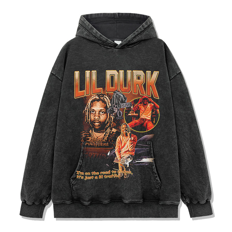 I Am on the Road to Riches,its Just a Lil Traffic by Lil Durk Hoodie - view 2