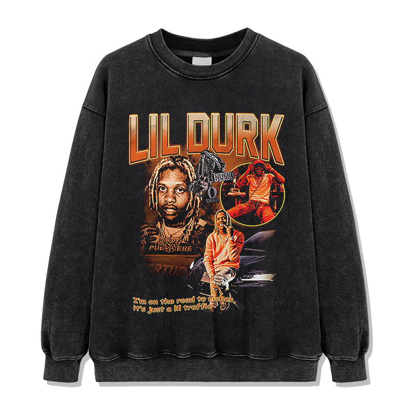 I Am on the Road to Riches,its Just a Lil Traffic by Lil Durk Sweatshirt - view 2