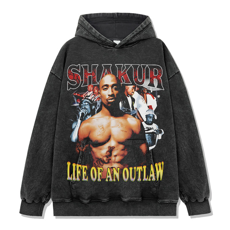 Life of an Outlaw By Tupac Shakur Hoodie - view 2
