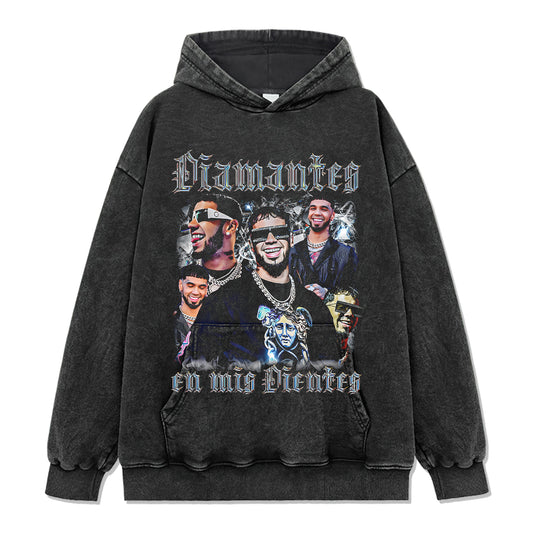 Diamantes En Mis Dientes By Anuel Aa Hoodie