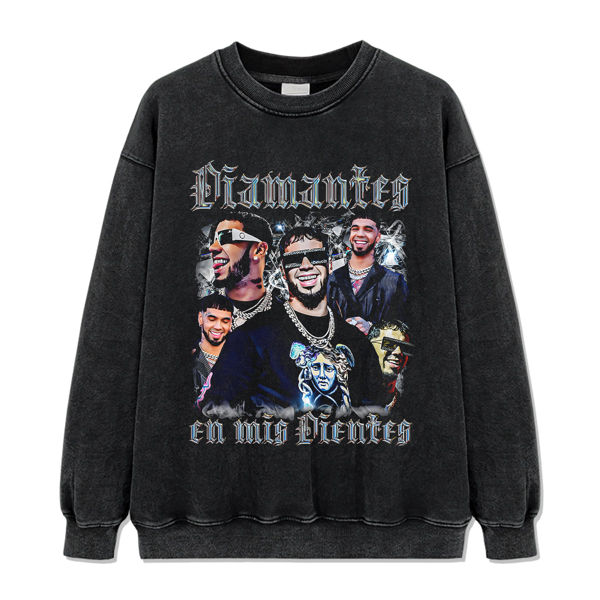 Diamantes En Mis Dientes By Anuel Aa Sweatshirt - view 2
