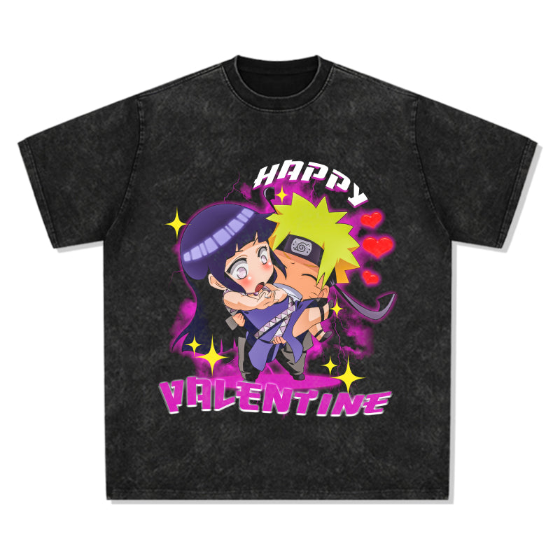 Happy Valentine Naruto and Hinata "Anime" TEE - view 2